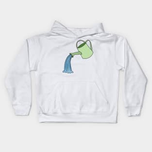 Watercolor Watering Can Kids Hoodie